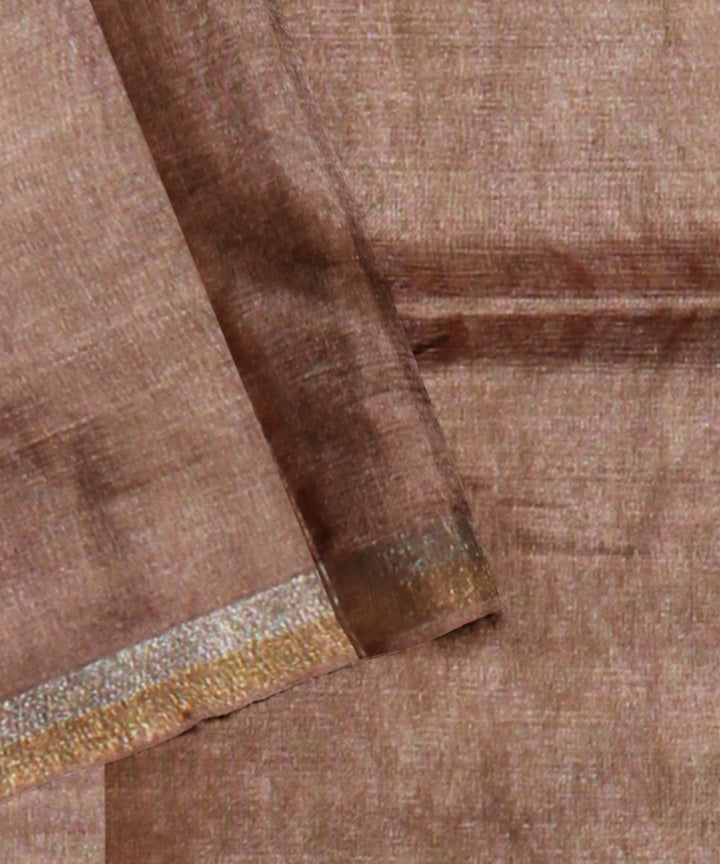 Beige handwoven tussar silk chhattisgarh saree