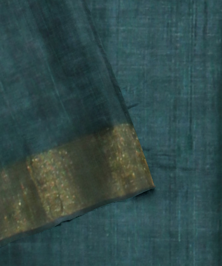 Dark green chhattisgarh handloom tussar silk saree