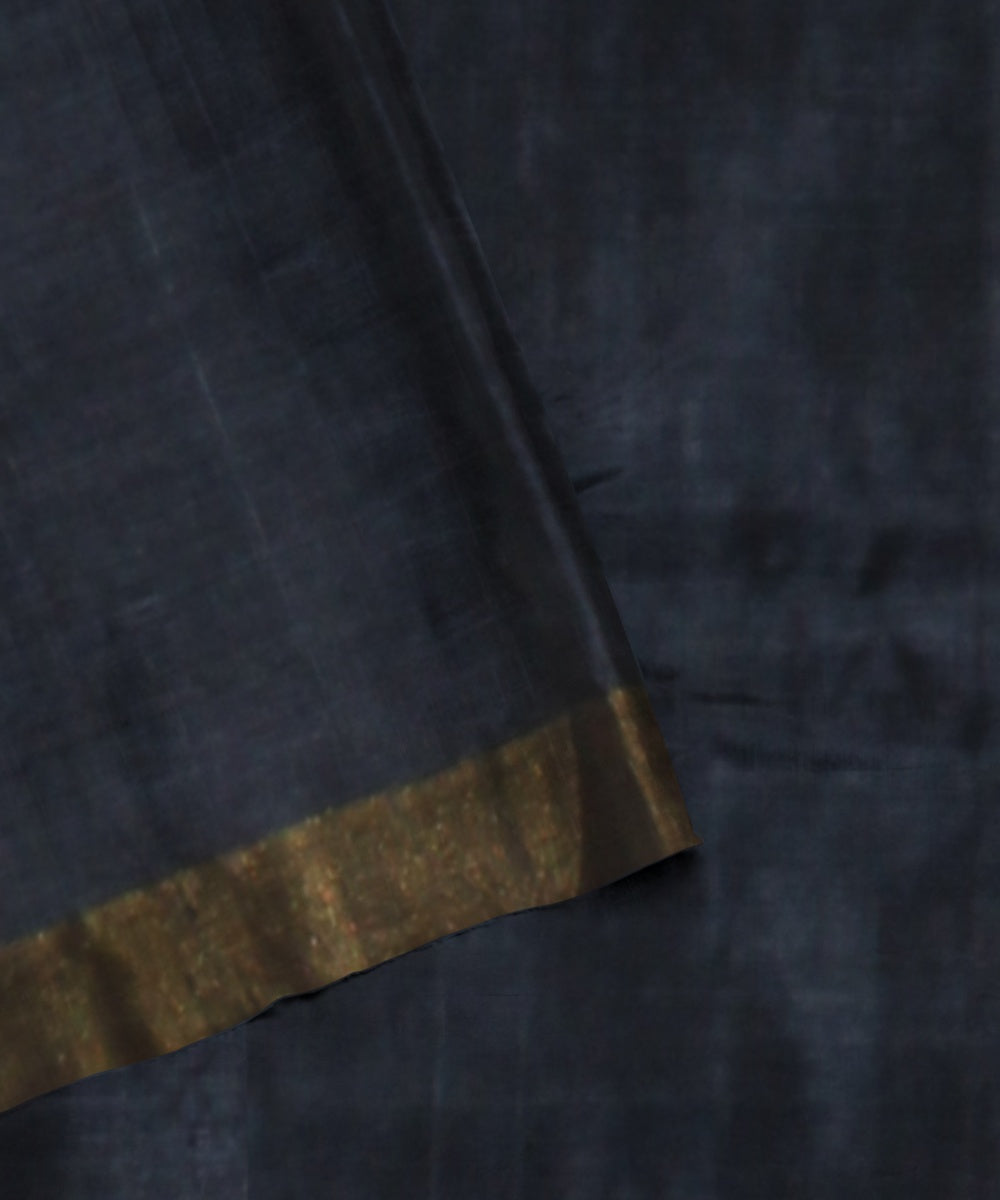 Dark blue chhattisgarh handloom tussar silk saree