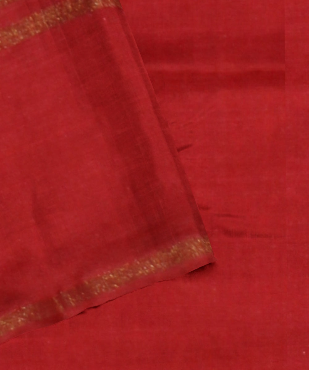 Orange chhattisgarh handloom tussar silk saree