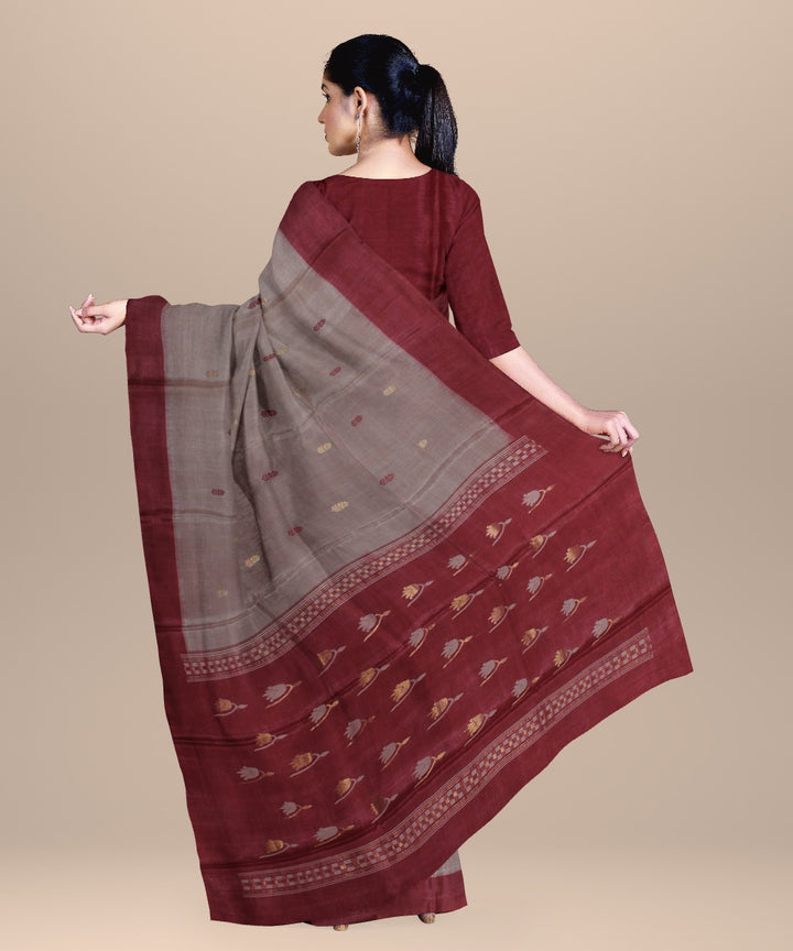 Offwhite chhattisgarh handloom tussar silk saree