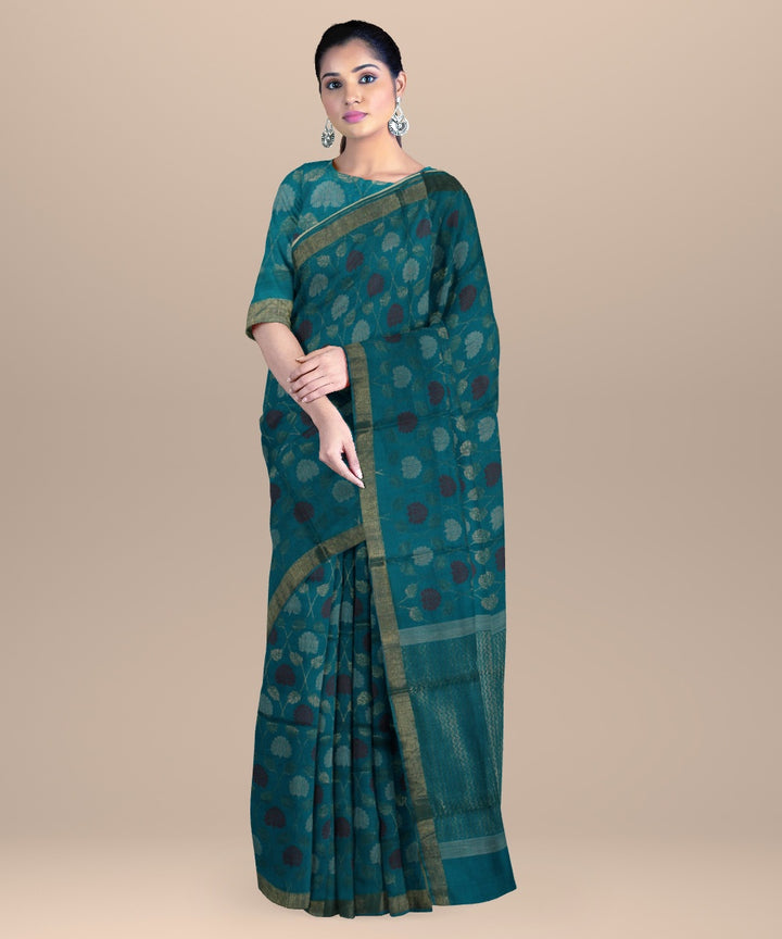 Rama green chhattisgarh handloom tussar silk saree