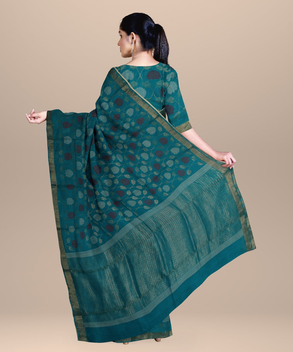 Rama green chhattisgarh handloom tussar silk saree