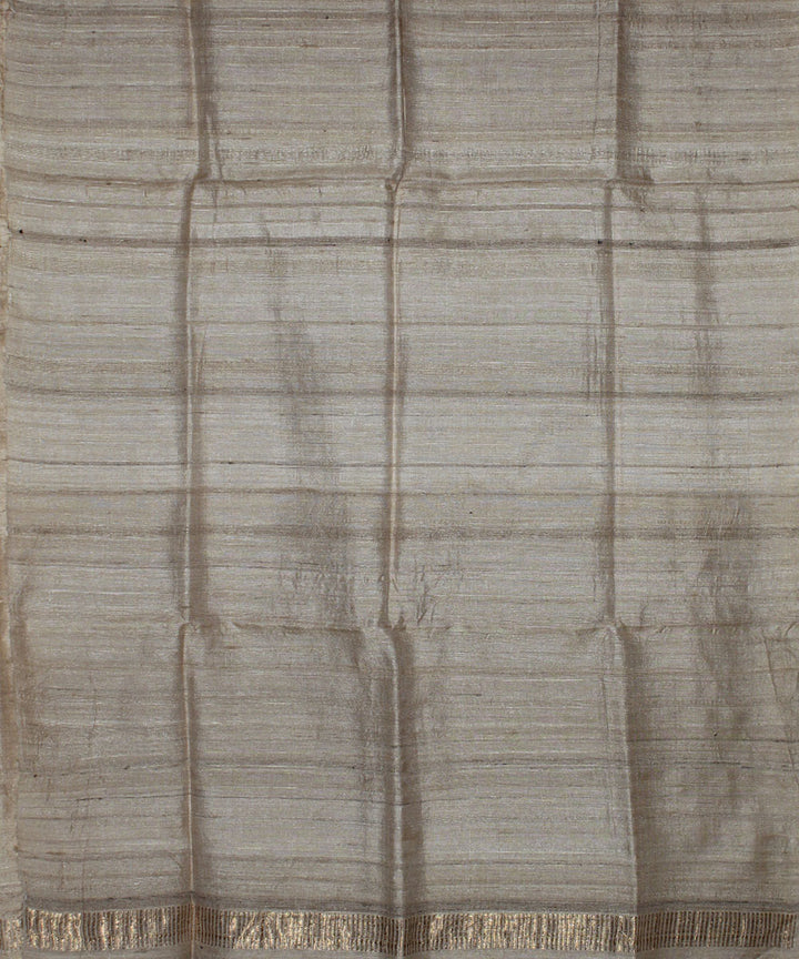 Beige tussar silk chhattisgarh handwoven stole