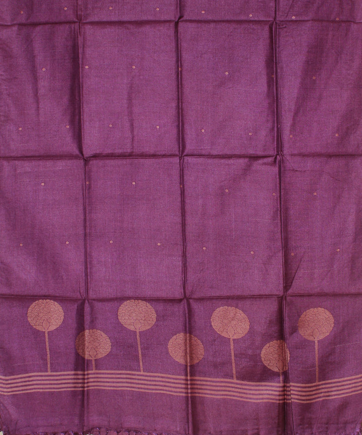 Purple tussar silk chhattisgarh handwoven stole