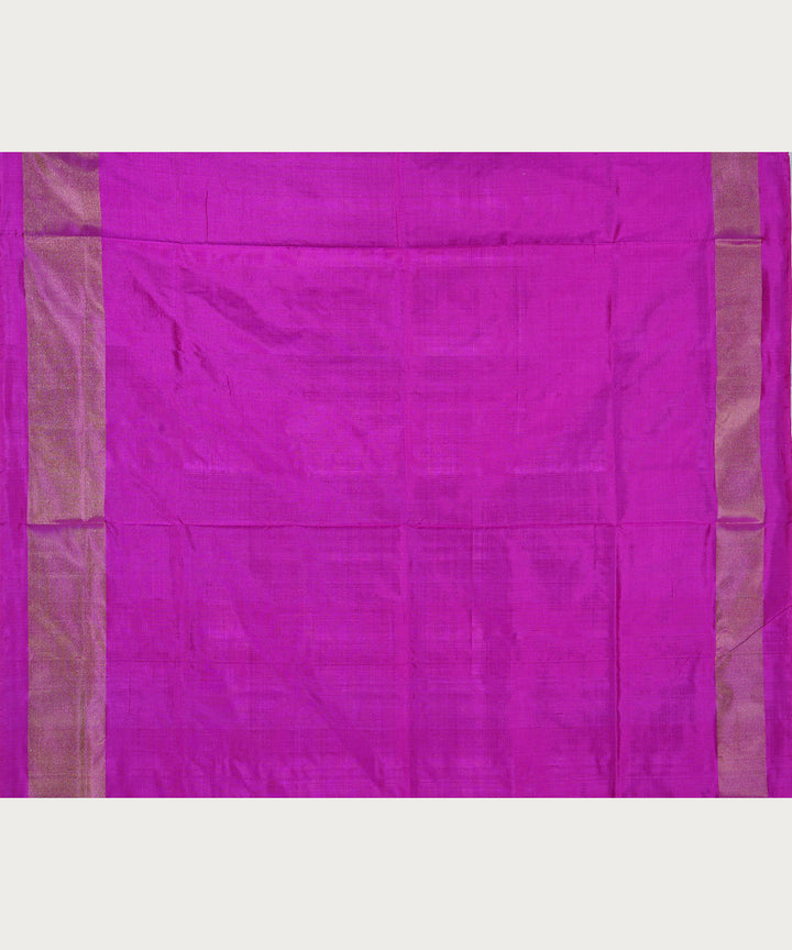 Pink purple silk handwoven ikat pochampally saree