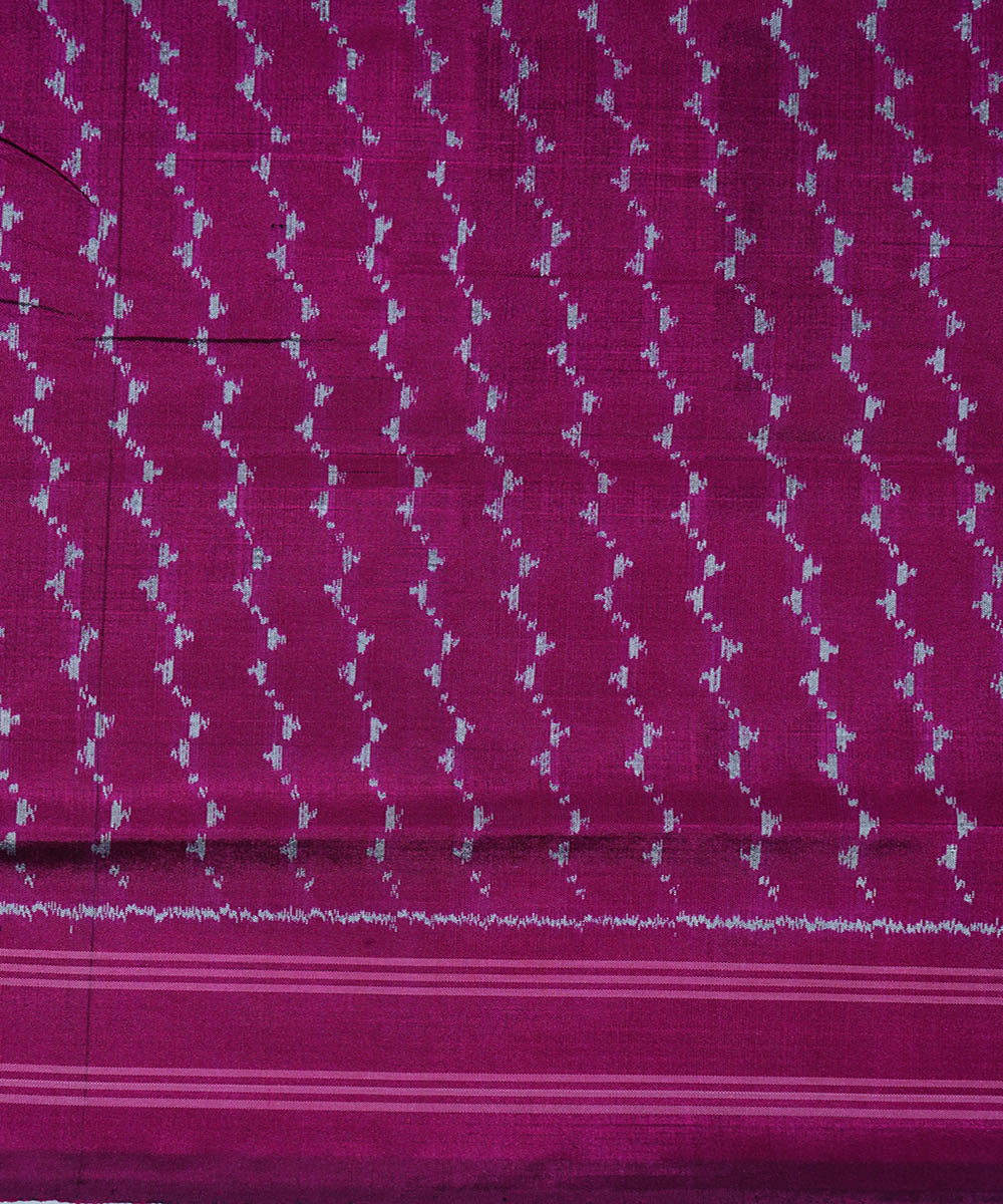 Maroon silk handwoven ikat pochampally saree