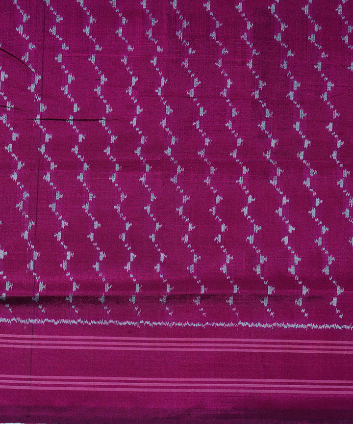 Maroon silk handwoven ikat pochampally saree