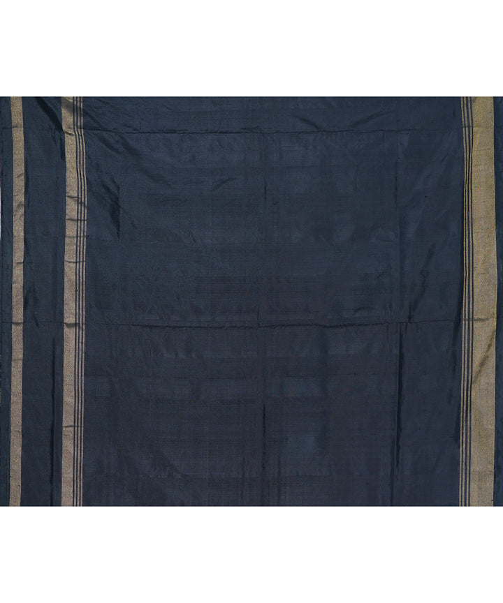 Maroon black silk handwoven ikat pochampally saree