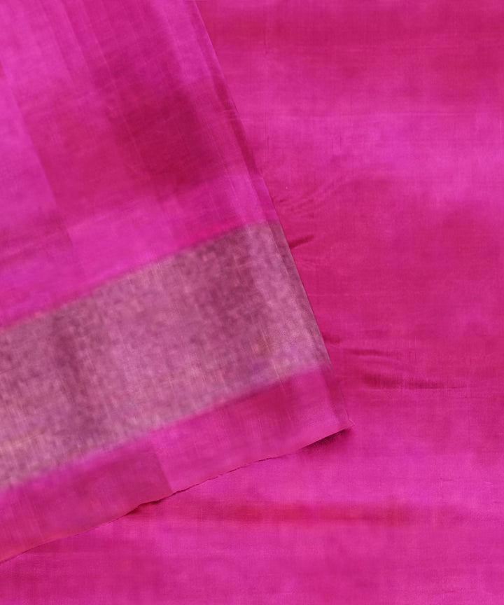 Pink all over handwoven pochampally ikat silk saree