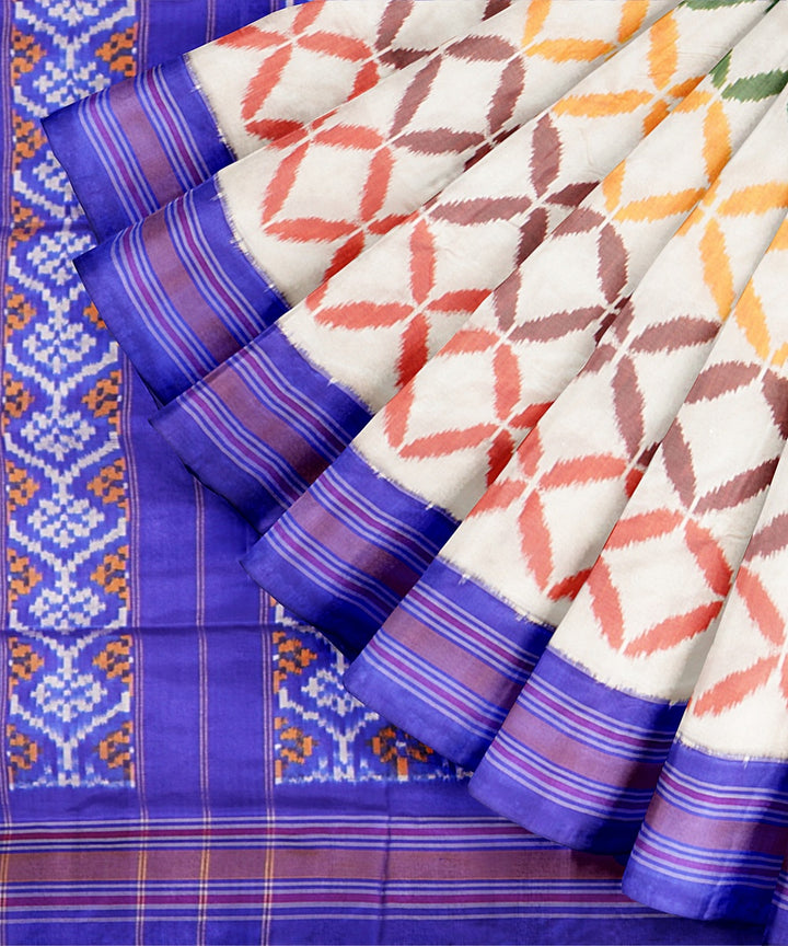 Multicolor handwoven pochampally ikat silk saree