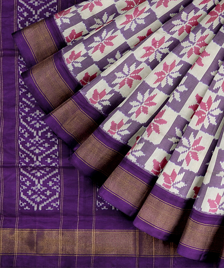 Multicolor blue handwoven pochampally ikat silk saree