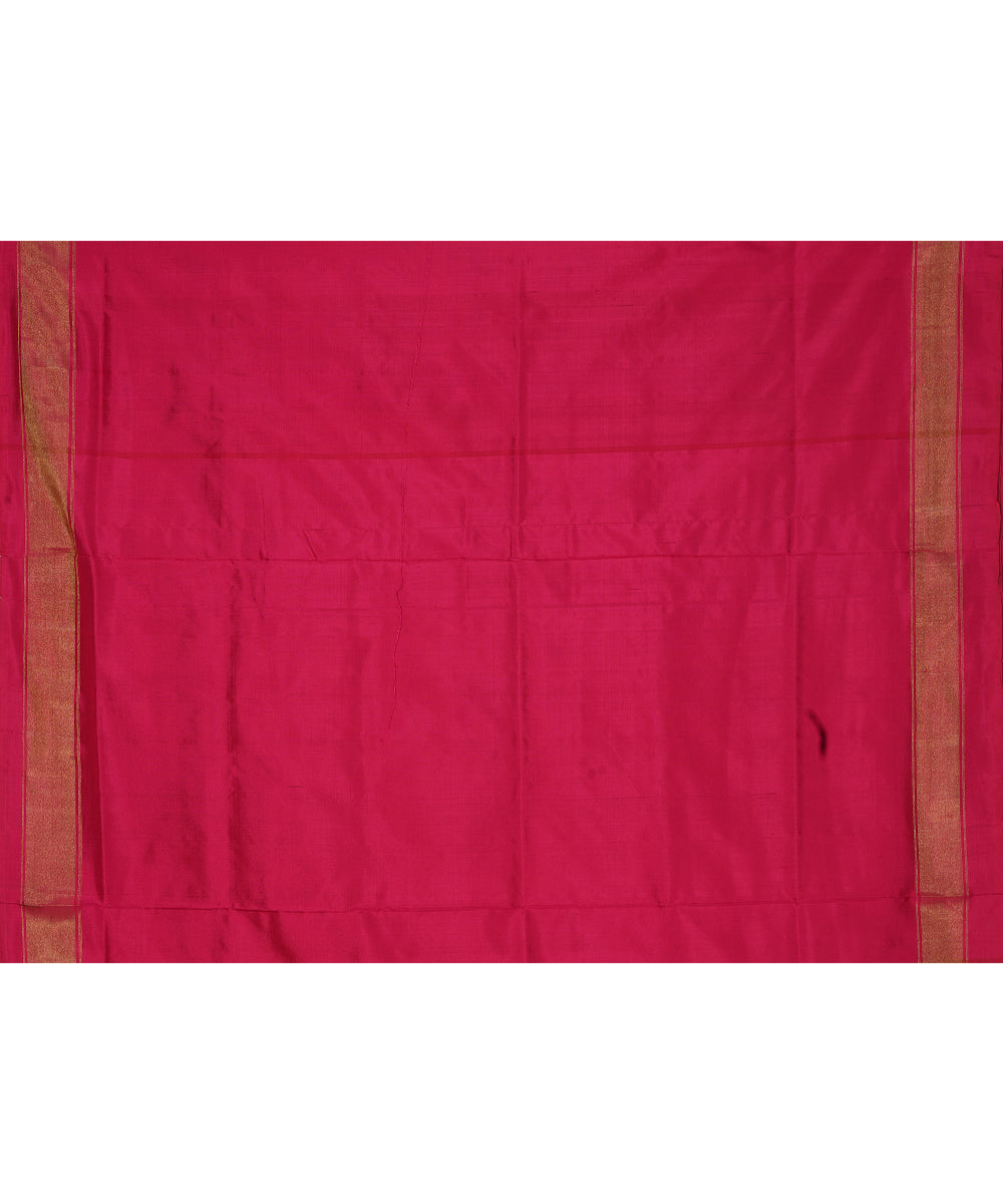 Pink allover handwoven pochampally ikat silk saree