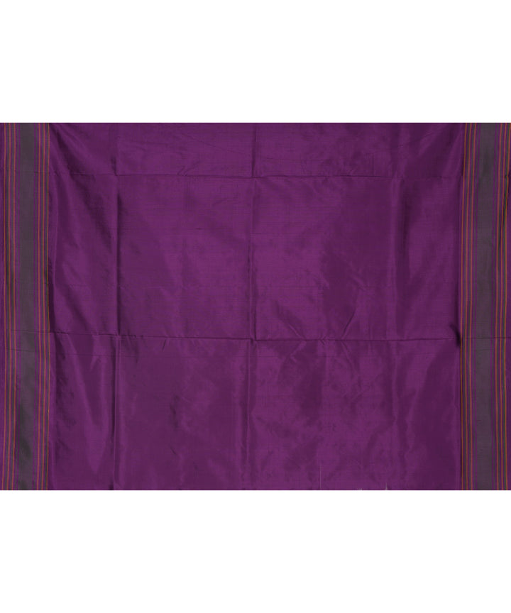 Seagreen purple handwoven pochampally ikat silk saree