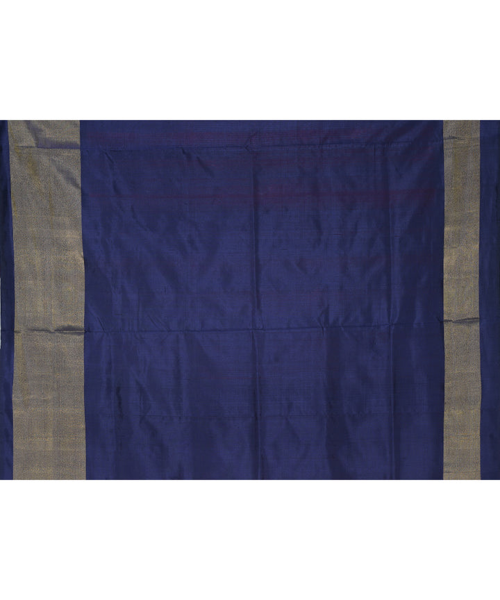 Red blue handloom pochampally ikat silk saree