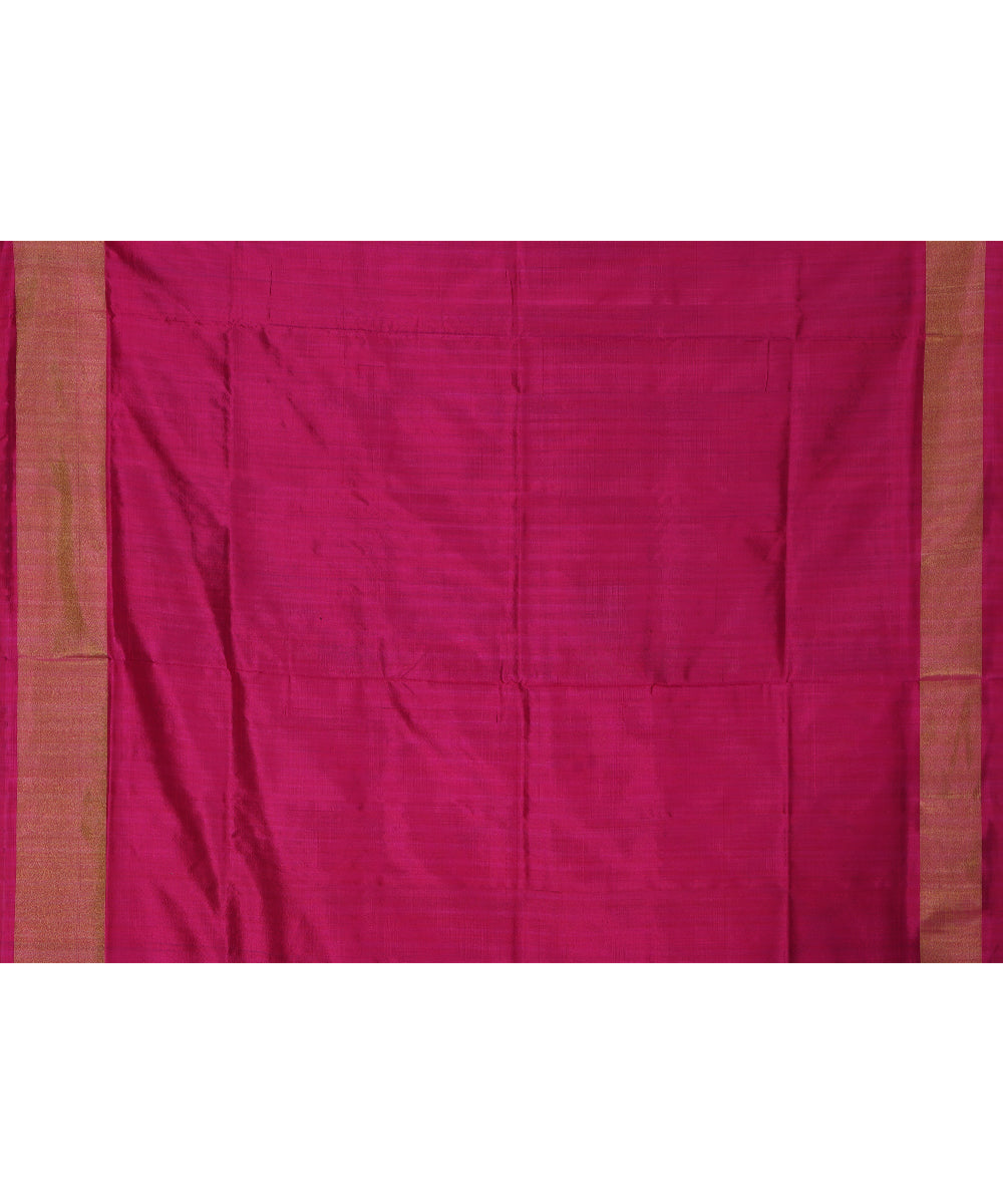 Blue pink silk pochampally ikat handloom saree