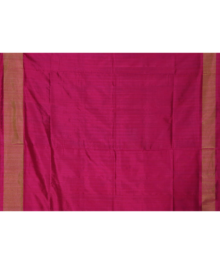 Blue pink silk pochampally ikat handloom saree