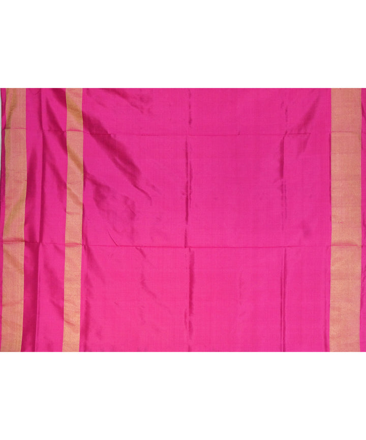 Black pink handwoven pochampally silk saree