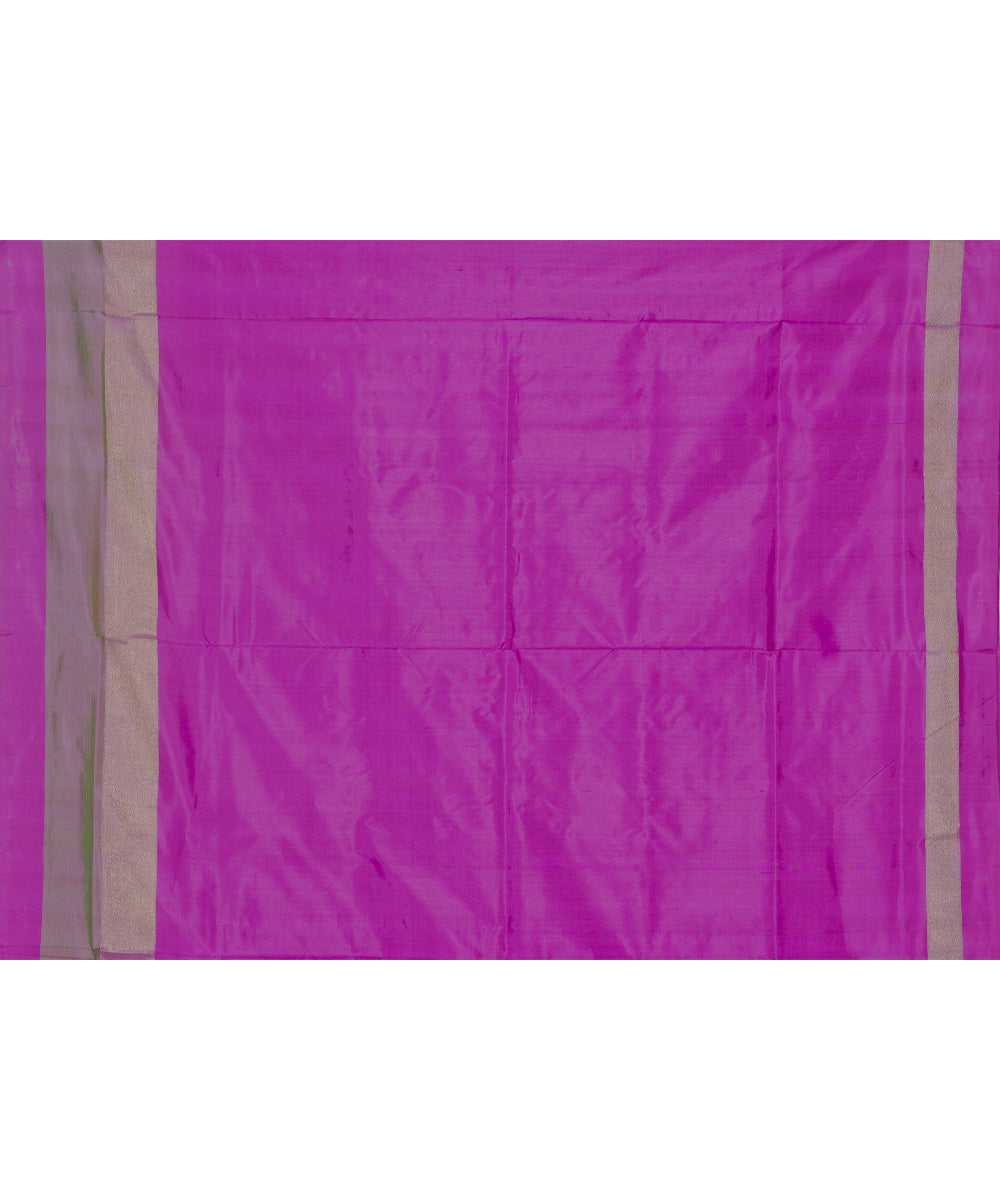 Blue pink silk handloom pochampally ikat saree