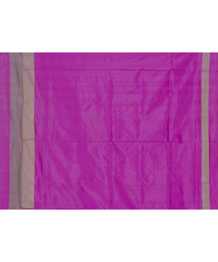 Blue pink silk handloom pochampally ikat saree