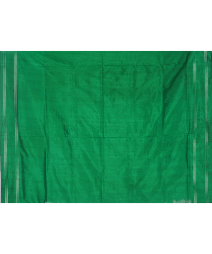 Pink green handwoven pochampally ikat silk saree