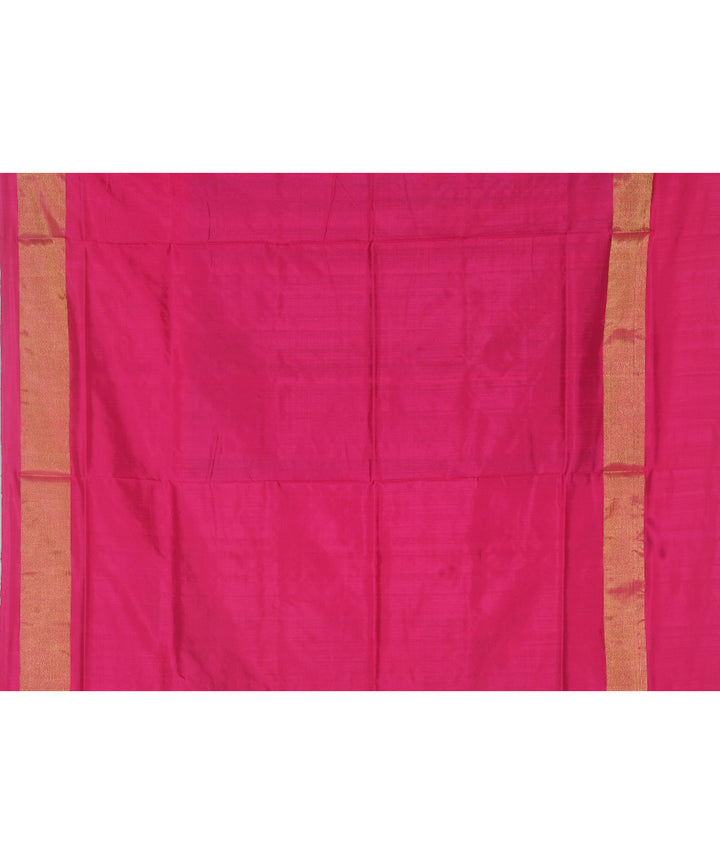 Sea green pink handloom pochampally ikat silk saree