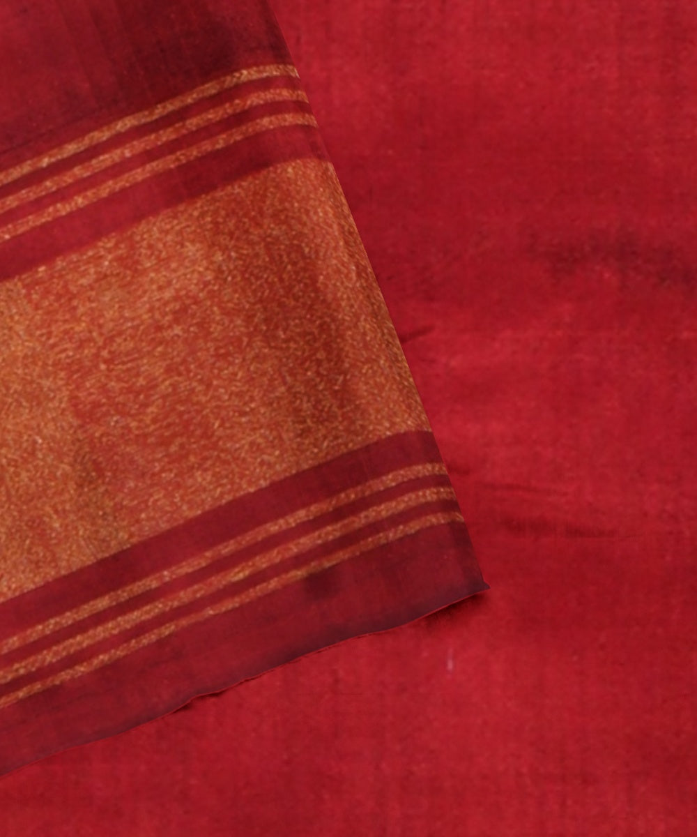 Zaffre blue maroon handwoven pochampally ikat silk saree