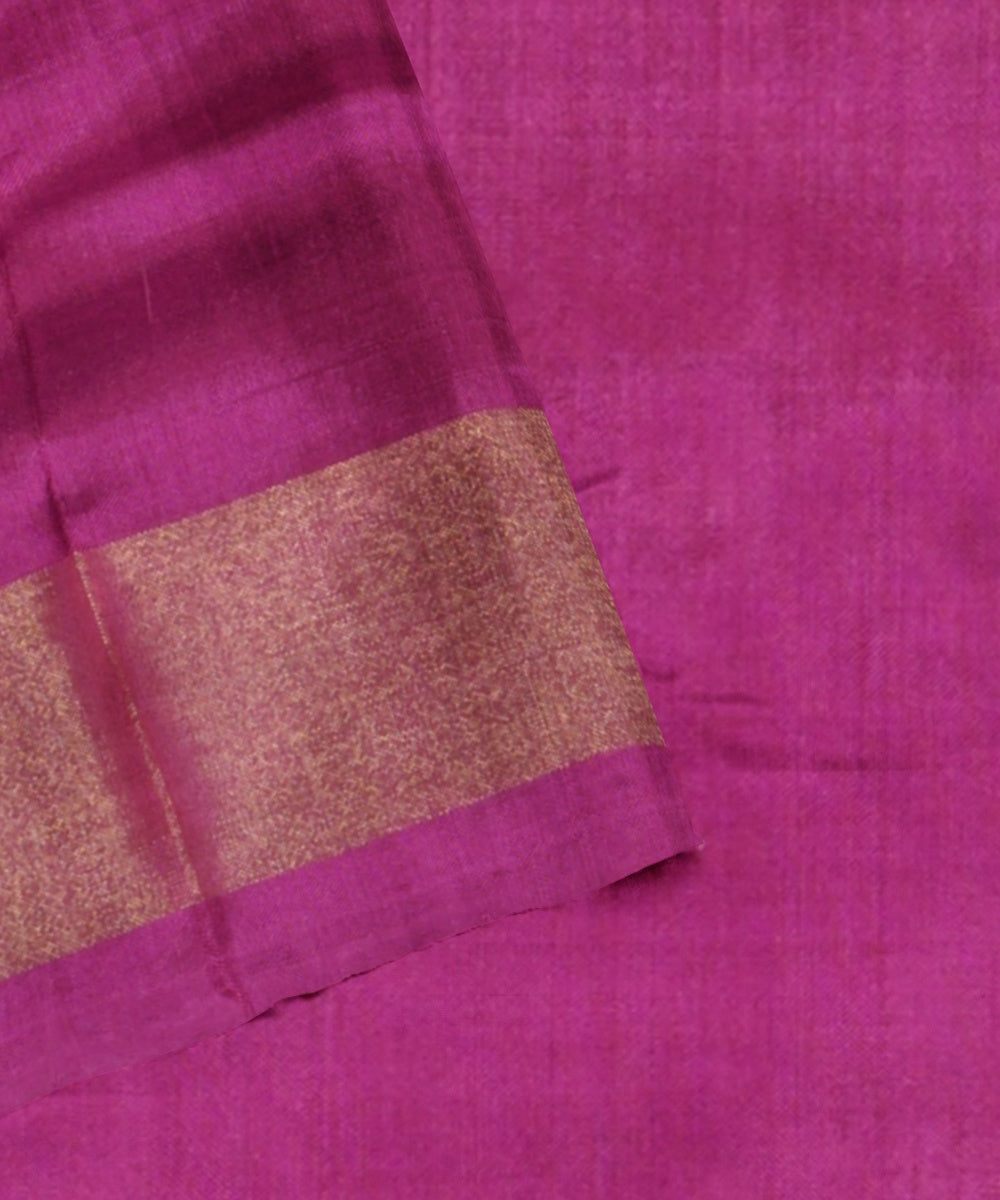 Amaranth purple grey handwoven pochampally ikat silk saree