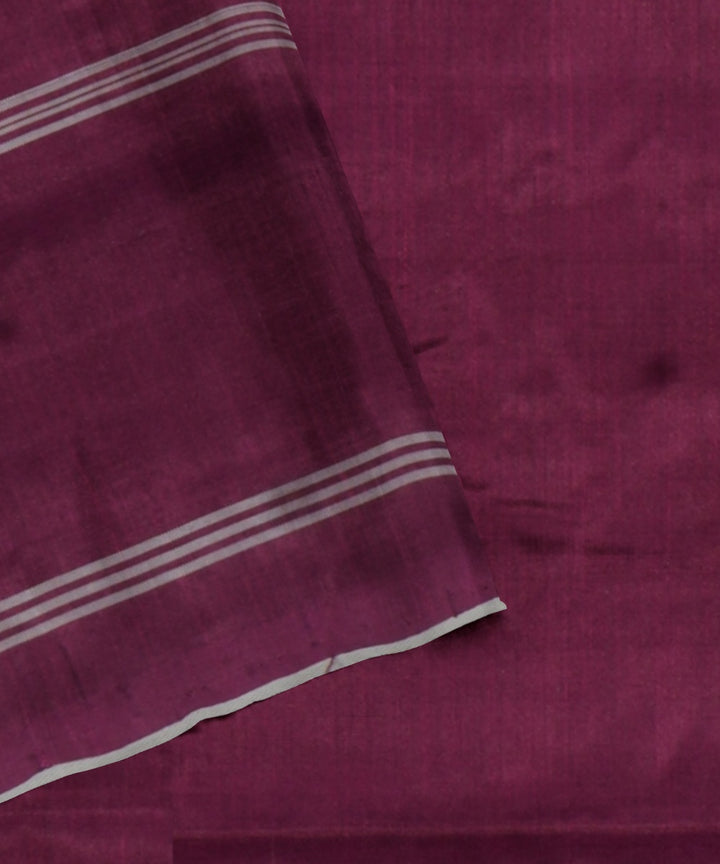 Yellow maroon handwoven pochampally ikat silk saree