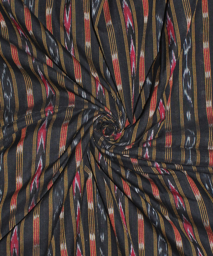 Black handwoven nuapatna cotton fabric