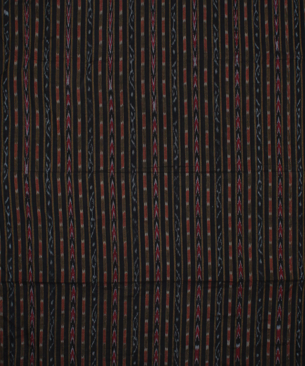 Black handwoven nuapatna cotton fabric