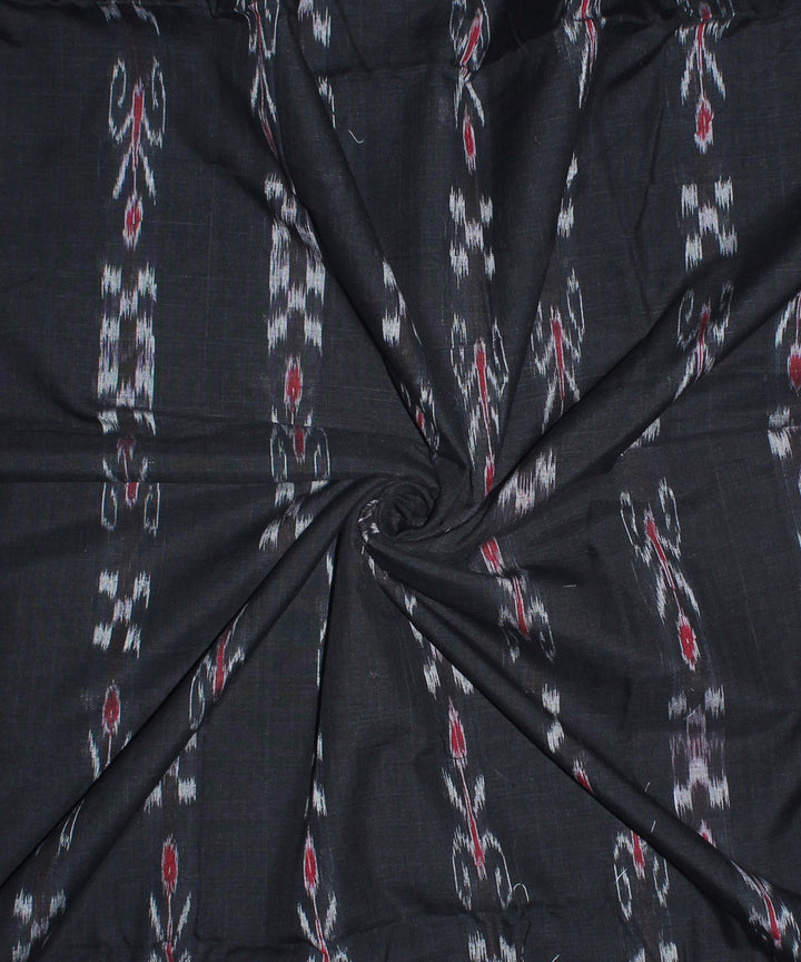 Black grey handwoven cotton nuapatna fabric