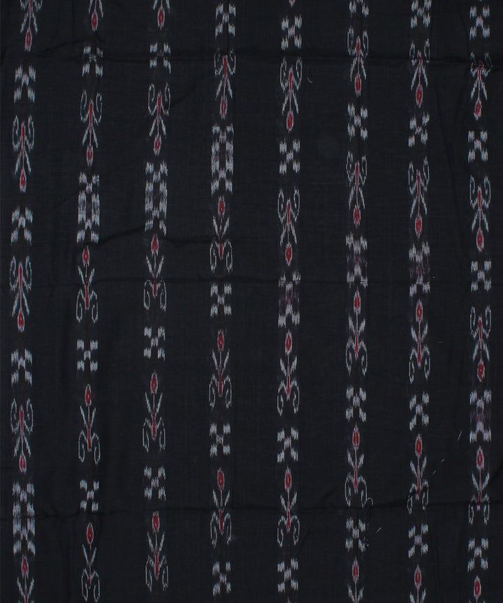 Black grey handwoven cotton nuapatna fabric