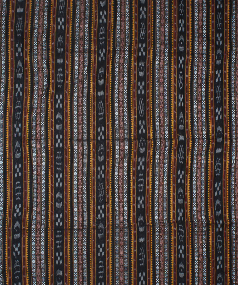 Black handwoven cotton nuapatna fabric