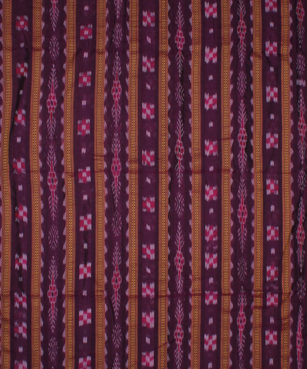 Purple handwoven nuapatna cotton fabric