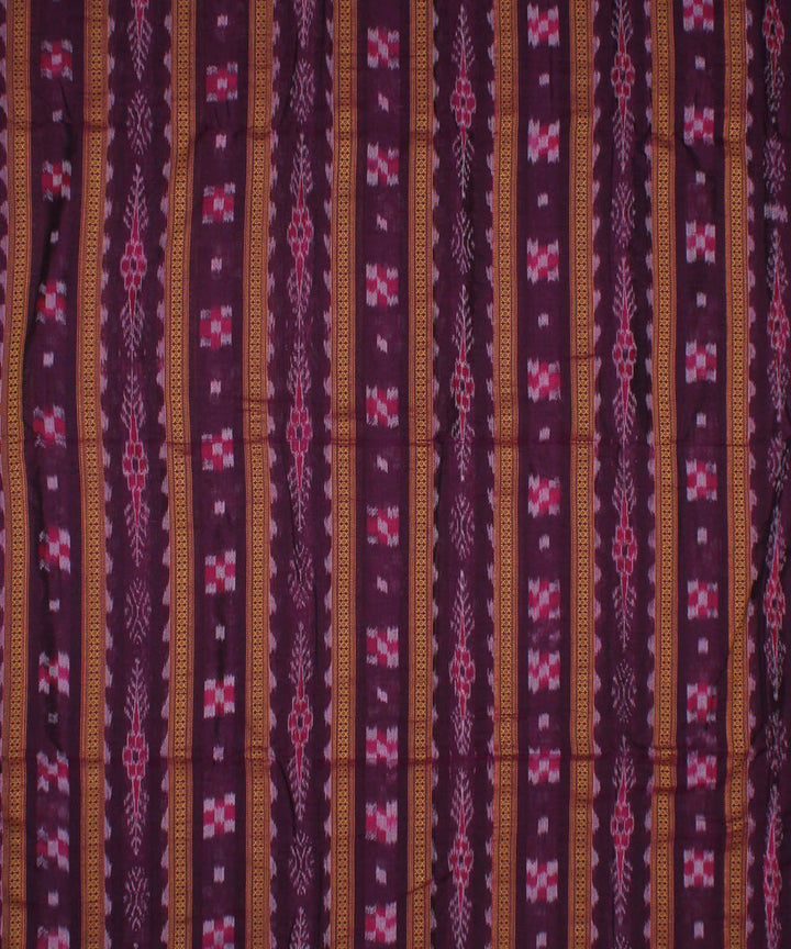 Purple handwoven nuapatna cotton fabric