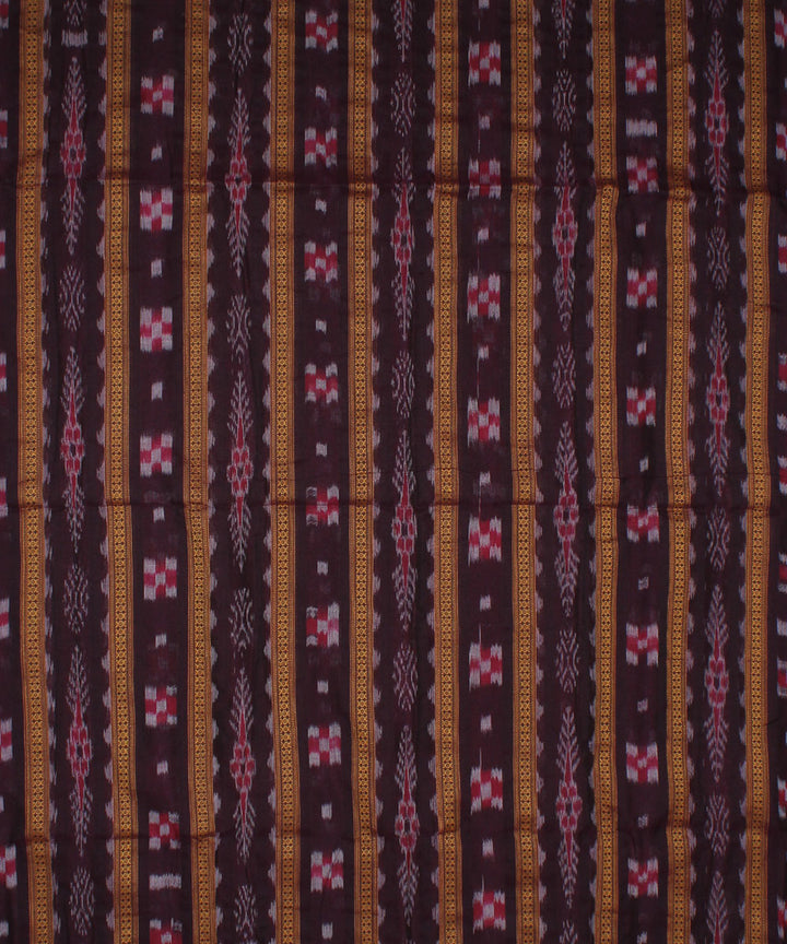 Maroon handloom cotton nuapatna fabric