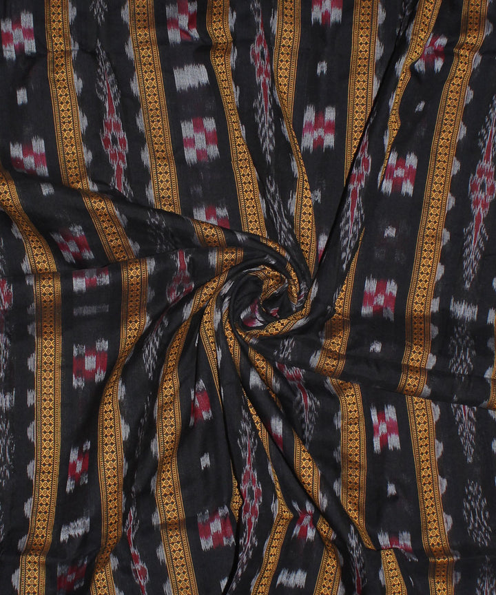 Black handloom nuapatna cotton fabric