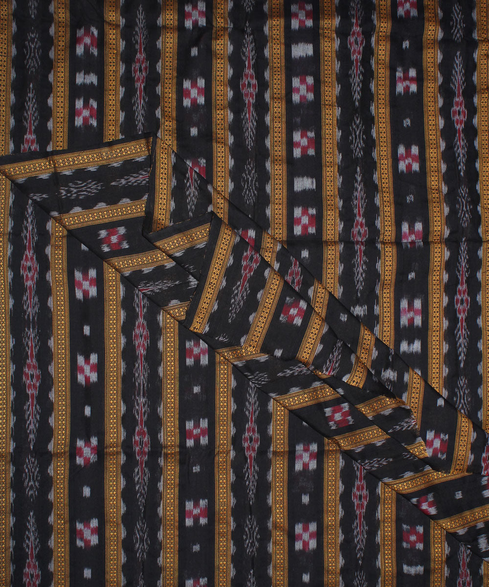 Black handloom nuapatna cotton fabric