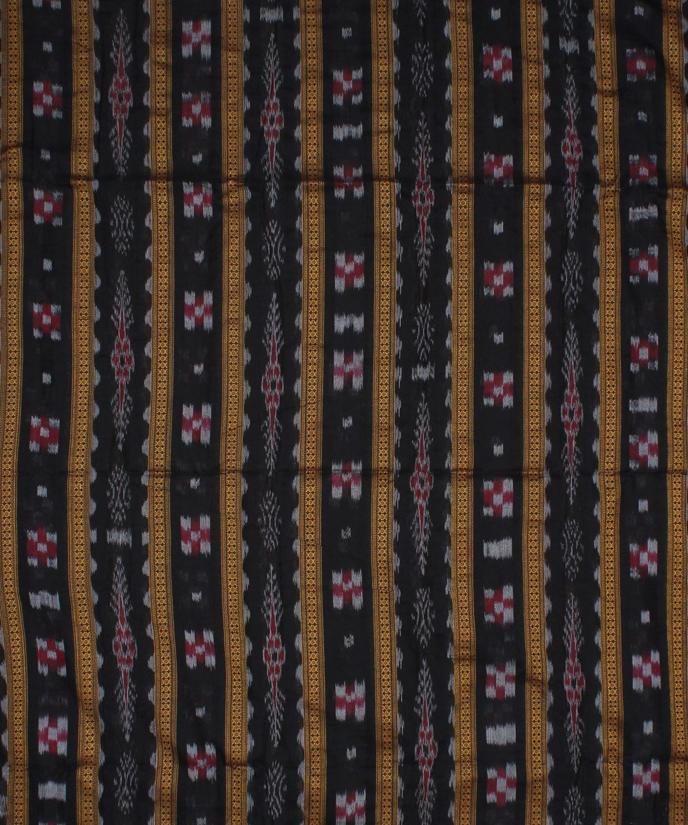 Black handloom nuapatna cotton fabric