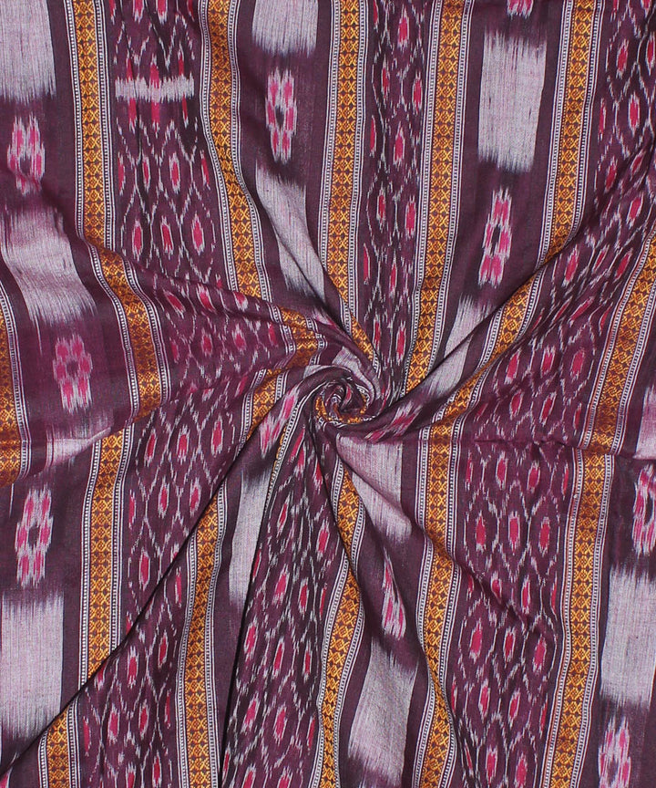 Purple handwoven cotton nuapatna fabric