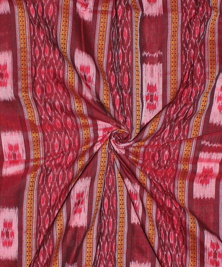 Red handwoven cotton nuapatna fabric