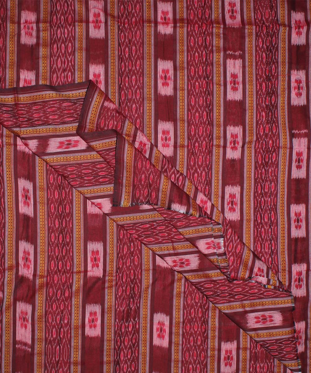 Red handwoven cotton nuapatna fabric