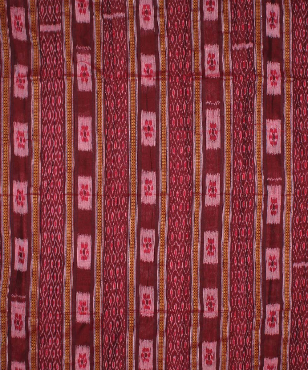 Red handwoven cotton nuapatna fabric