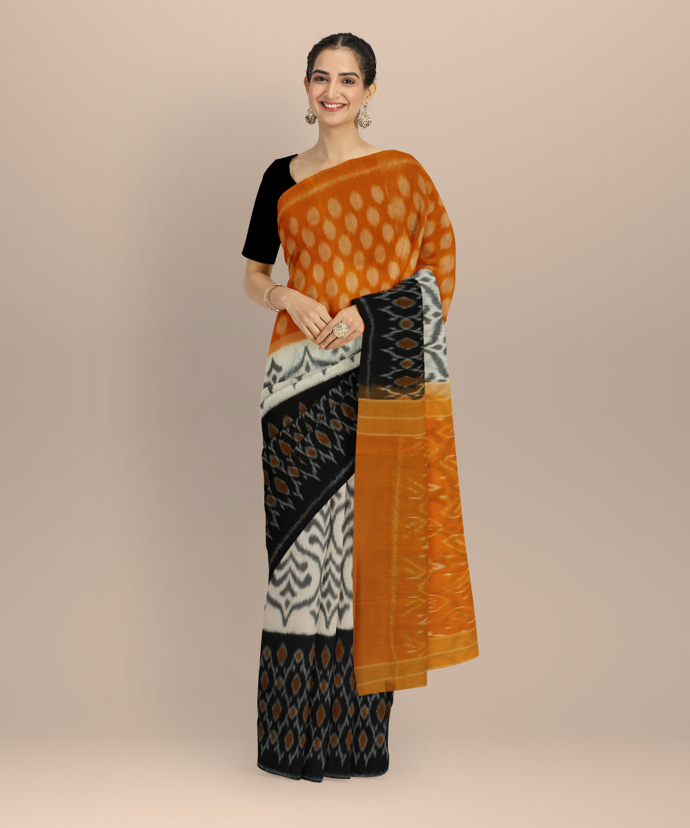 Multicolor handloom cotton pochampally ikat saree