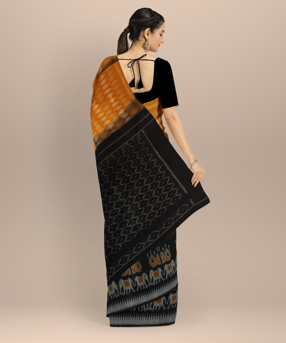 Multicolor handloom pochampally ikat cotton saree