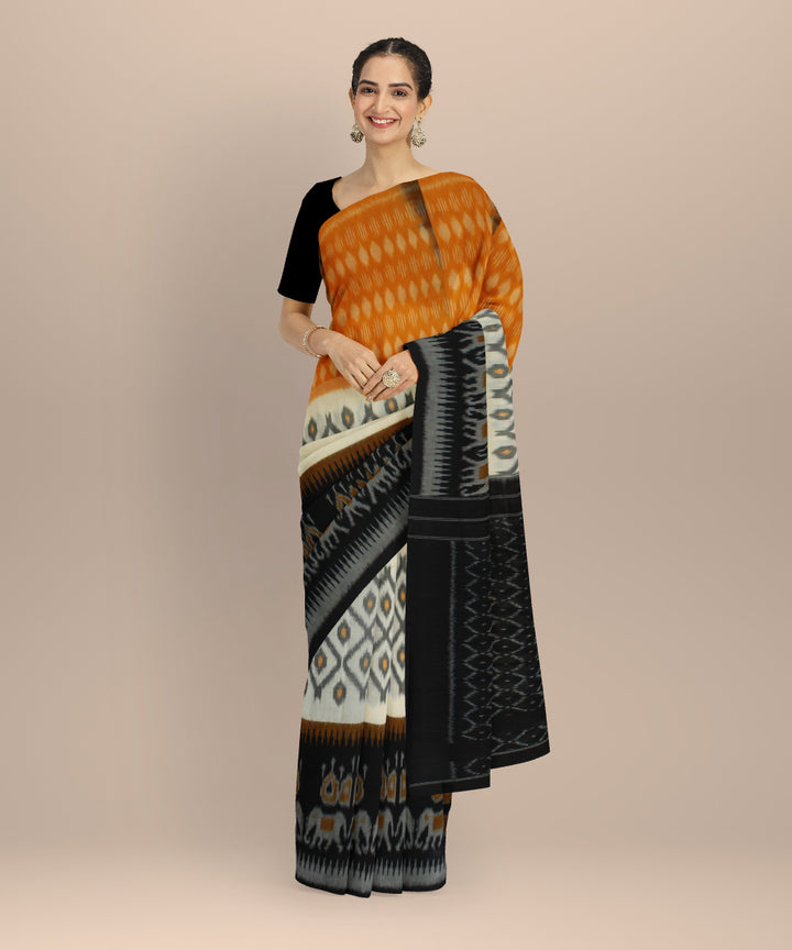 Multicolor handloom pochampally ikat cotton saree