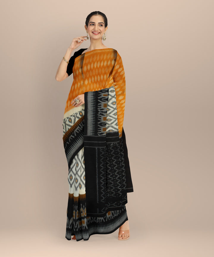 Multicolor handloom pochampally ikat cotton saree