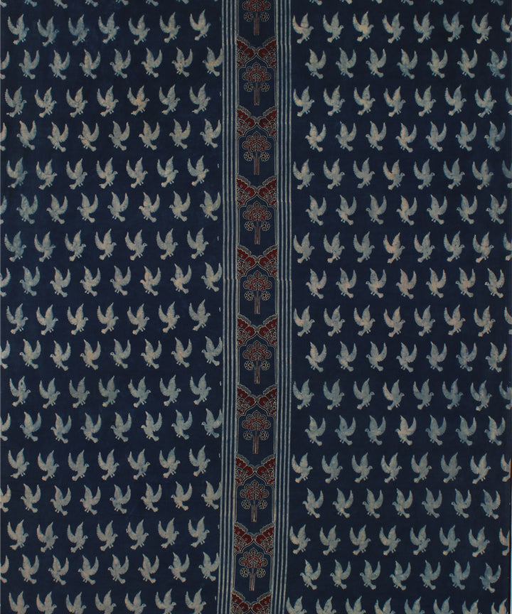 3m indigo hand ajrakh printed kurta cotton material