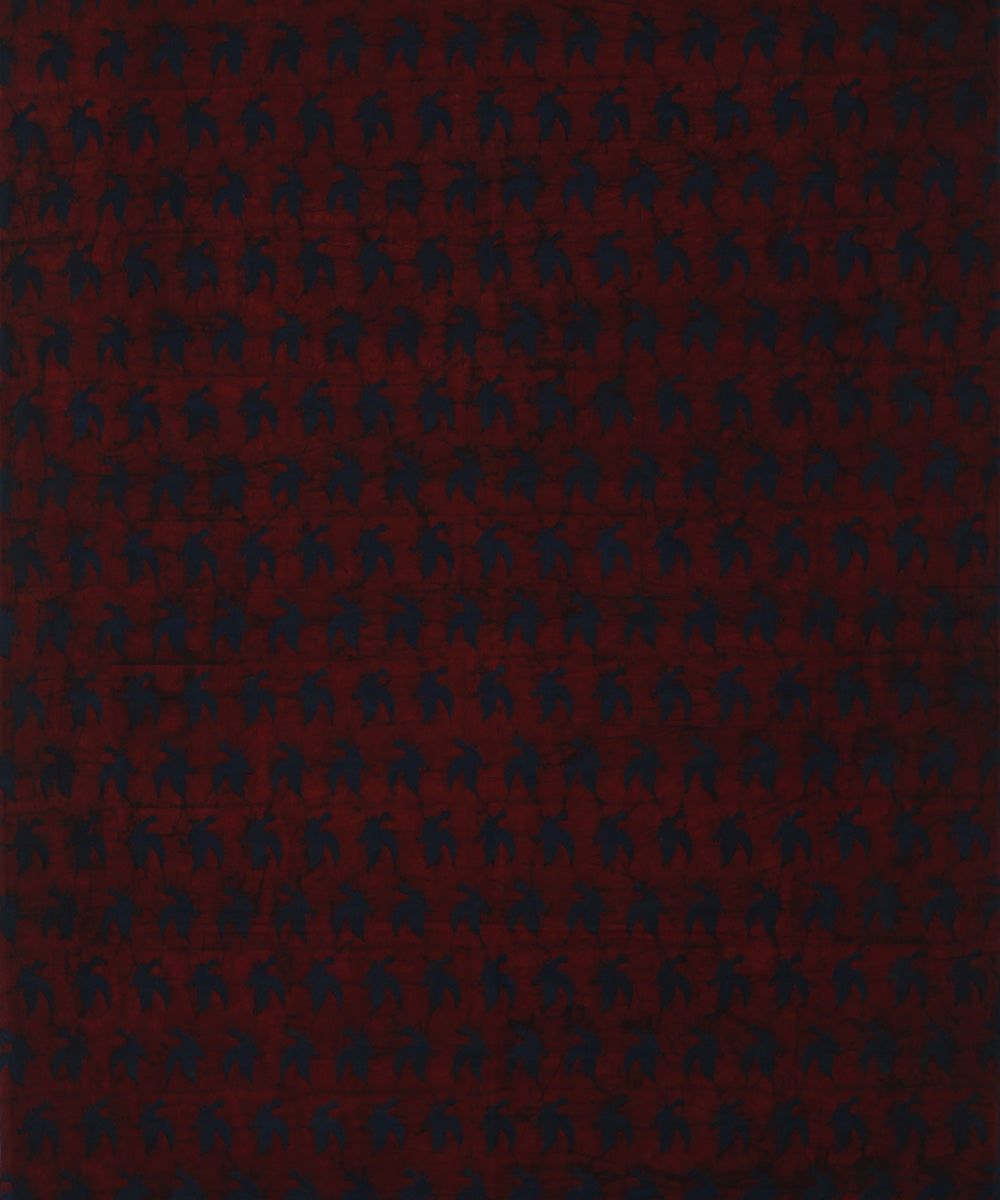 3m indigo hand ajrakh printed kurta cotton material